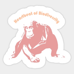 Heartbeat of Biodiversity, Chimpanzee Sticker